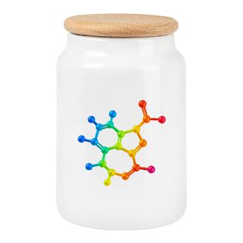 Trippy acid has visual effect - Keksdose mit Holzdeckel - Weiß - Vorne