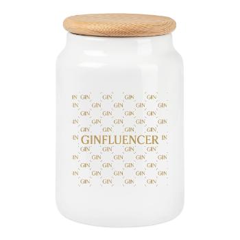 GinInfluencer Glam Luxus - Keksdose mit Holzdeckel - Weiß - Vorne