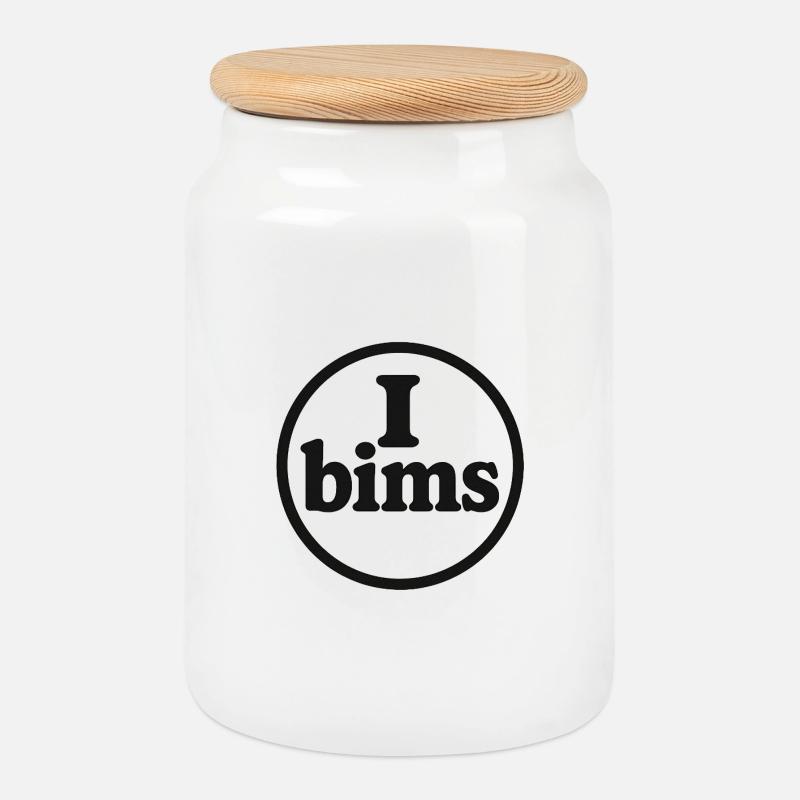 I_bims - Keksdose mit Holzdeckel - Weiß