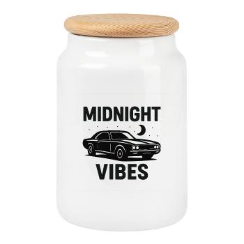 Produits dérivés Vibes - Boîte à biscuits avec couvercle en bois - blanc - Devant