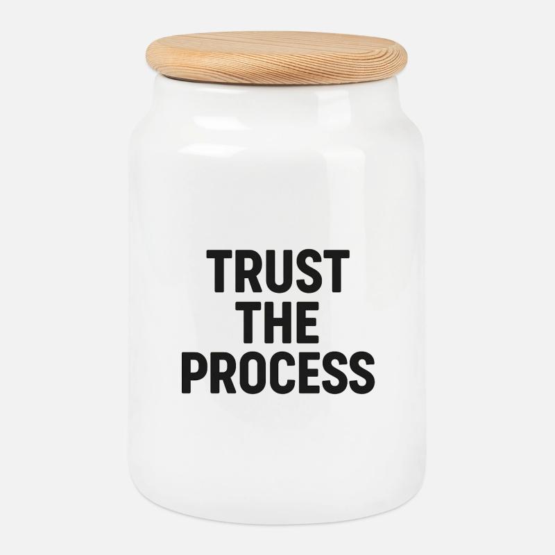 Motivation Merch - Keksdose mit Holzdeckel - Weiß