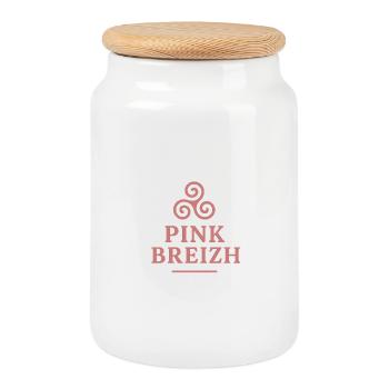 Brittany Rose Triskel - Cookie Jar with Wooden Lid - white - Front