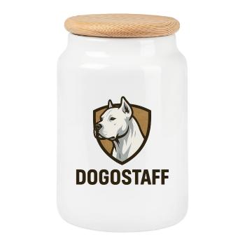 Dogostaff Berlin Duo - Boîte à biscuits avec couvercle en bois - blanc - Devant