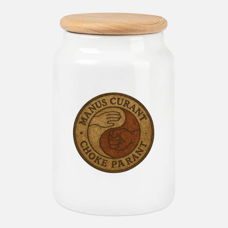 Main Guérisseuse - Boîte à biscuits avec couvercle en bois - blanc