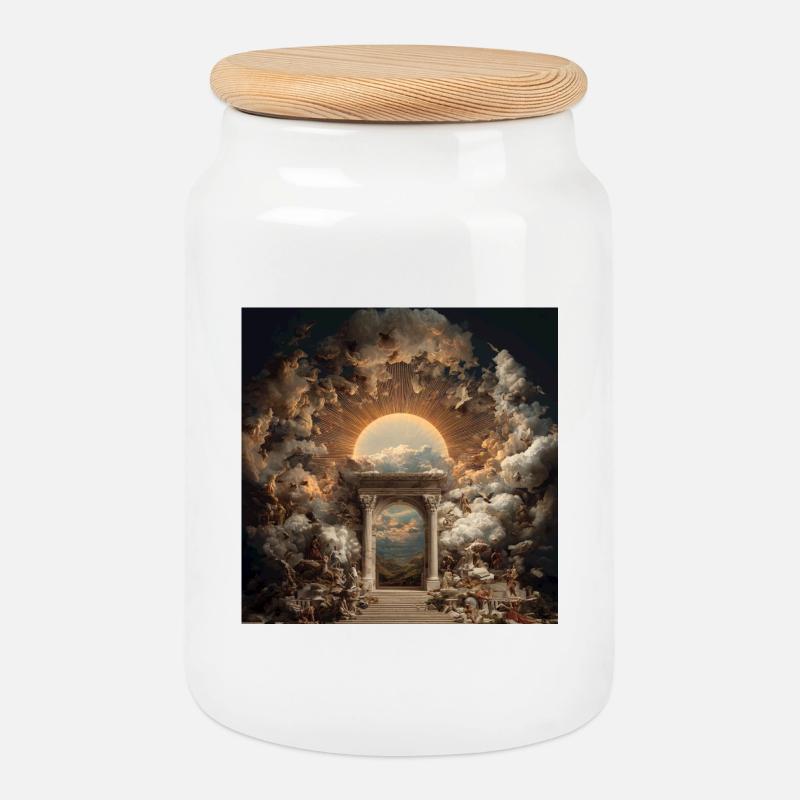 Apotheose - Keksdose mit Holzdeckel - Weiß
