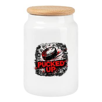 Pucked Up Graffiti Punk - Keksdose mit Holzdeckel - Weiß - Vorne