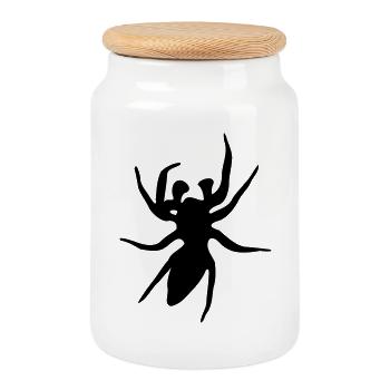 Spider - Keksdose mit Holzdeckel - Weiß - Vorne