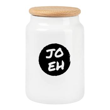 Ouais, ouais, je ne le ferai certainement pas de toute façon ;-) - Boîte à biscuits avec couvercle en bois - blanc - Devant