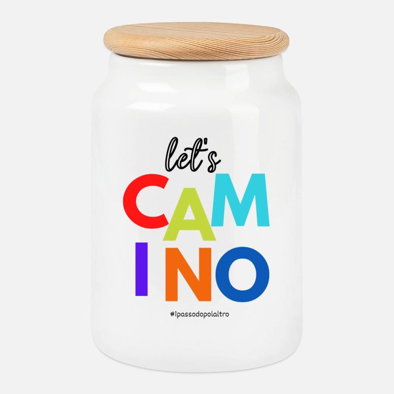 Lets Camino Arcobaleno - Keksdose mit Holzdeckel - Weiß
