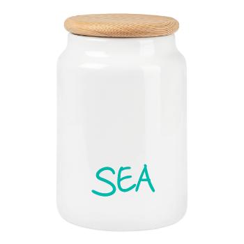 I Need Vitamin Sea Sommer Spruch - Keksdose mit Holzdeckel - Weiß - Vorne