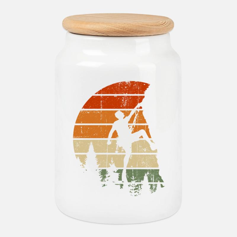 Sunset Summit Climber - Keksdose mit Holzdeckel - Weiß