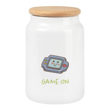 Kawaii Gaming - Süsser Spielspass! - Keksdose mit Holzdeckel - Weiß - Vorne