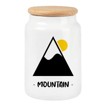 JE PEUX PAS. SKIER. SKI. RAQUETTE. SNOW. SNOWBOARD - Boîte à biscuits avec couvercle en bois - blanc - Devant