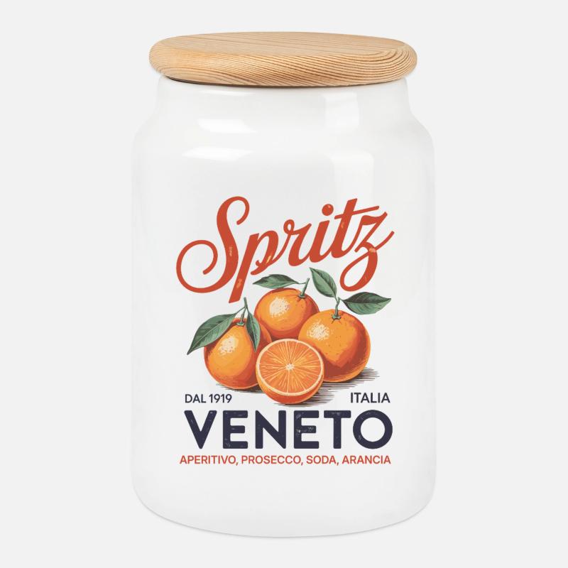 Sunset Aperitivo - Keksdose mit Holzdeckel - Weiß