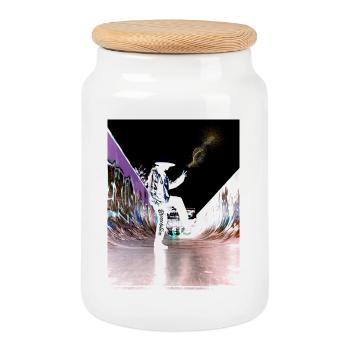 Blessolution "Balance" - Cookie Jar with Wooden Lid - white - Front