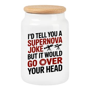 Drôle Supernova Astronomie Nerd Science Humour - Boîte à biscuits avec couvercle en bois - blanc - Devant