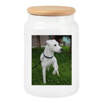 image00004 - Cookie Jar with Wooden Lid - white - Front
