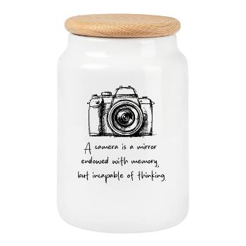 La photographie au-delà de la technique - Boîte à biscuits avec couvercle en bois - blanc - Devant