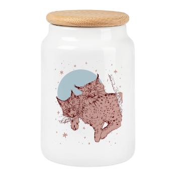 NOUS DANS UN AUTRE UNIVERS - Boîte à biscuits avec couvercle en bois - blanc - Devant
