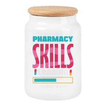 Apotheker Pharmazeutisch-technischer - Keksdose mit Holzdeckel - Weiß - Vorne