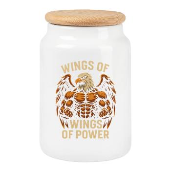 Eagle Power: Wings of Power - Cookie Jar with Wooden Lid - white - Front