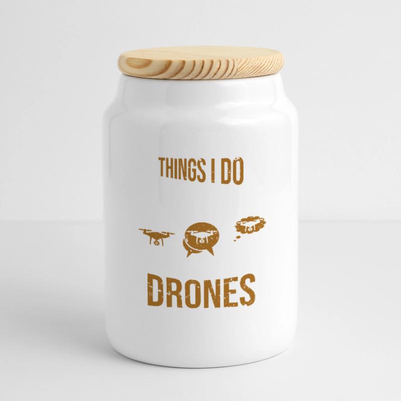 Courses de drones : choses que je fais avec ma machine de course de course Boîte à biscuits avec couvercle en bois
