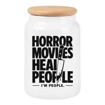 Sleep Is Weak Horror Is Life - Keksdose mit Holzdeckel - Weiß - Vorne