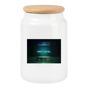 Next Level Neon Portal - Keksdose mit Holzdeckel - Weiß - Vorne