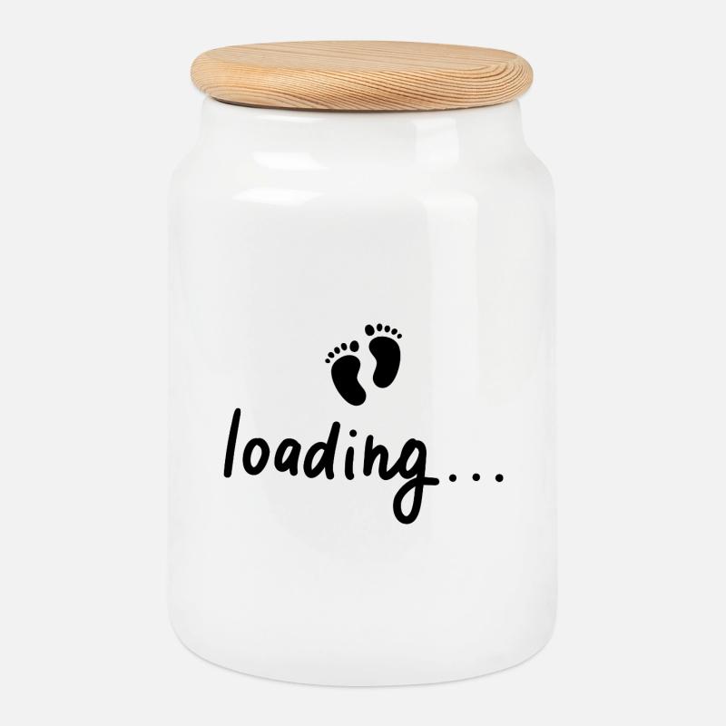 Loading - Keksdose mit Holzdeckel - Weiß