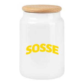 Sosse Forever - Cookie Jar with Wooden Lid - white - Front