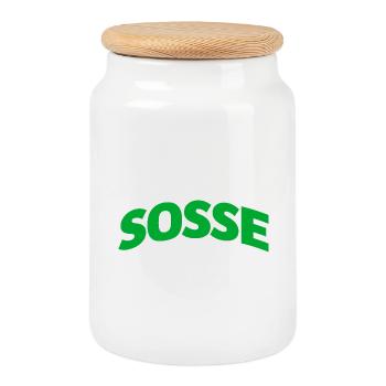 Sosse Forever - Cookie Jar with Wooden Lid - white - Front