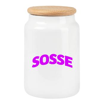 Sosse Forever - Cookie Jar with Wooden Lid - white - Front