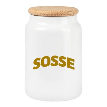 Sosse Forever - Cookie Jar with Wooden Lid - white - Front