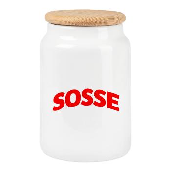 Sosse Forever - Cookie Jar with Wooden Lid - white - Front