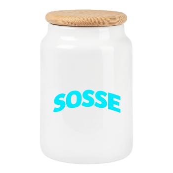 Sosse Forever - Cookie Jar with Wooden Lid - white - Front