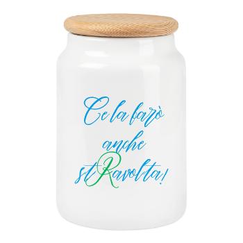 Je vais aussi le faire contrarier Bleu et Vert - Boîte à biscuits avec couvercle en bois - blanc - Devant