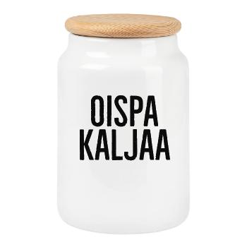 Wish I had beer - Cookie Jar with Wooden Lid - white - Front