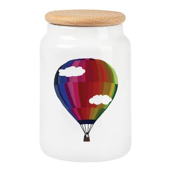 Ballon - ein Stück Freiheit. - Keksdose mit Holzdeckel - Weiß - Vorne