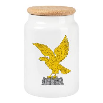 Friuli Venezia Giulia Italy - Cookie Jar with Wooden Lid - white - Front