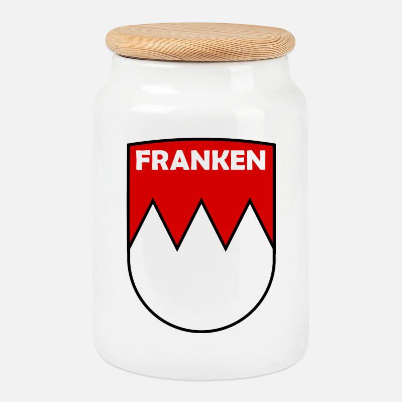 Die Franken - Keksdose mit Holzdeckel - Weiß