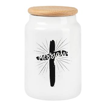 Messiah - Keksdose mit Holzdeckel - Weiß - Vorne