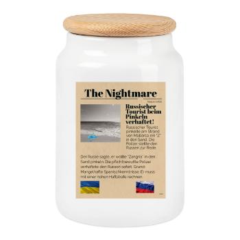 The Nightmare 2 Ironic - Cookie Jar with Wooden Lid - white - Front