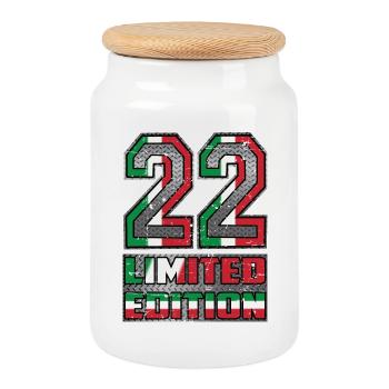 Italie Édition Limitée 22 - Boîte à biscuits avec couvercle en bois - blanc - Devant