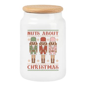 Pull de Noël moche - Boîte à biscuits avec couvercle en bois - blanc - Devant