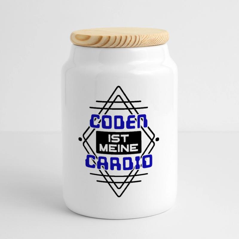 Softwareentwickler Developer Cooler Spruch Coden Keksdose mit Holzdeckel