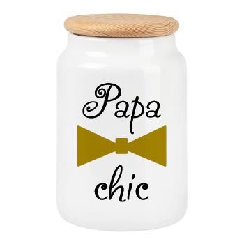 HAPPY FATHER'S DAY. DAD. FATHER's DAY - Cookie Jar with Wooden Lid - white - Front