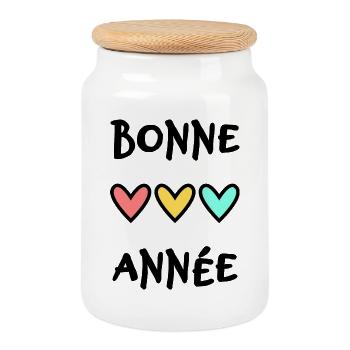 ALLES GUTE ZUM NEUEN JAHR. SILVESTER. NEUJAHR - Keksdose mit Holzdeckel - Weiß - Vorne