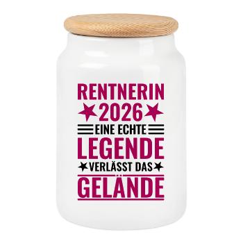 Retraité 2026 Une légende quitte le site - Boîte à biscuits avec couvercle en bois - blanc - Devant