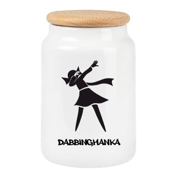 TAMPONNEMENT DU HANKA - Boîte à biscuits avec couvercle en bois - blanc - Devant