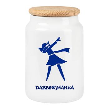 TAMPONNEMENT DU HANKA - Boîte à biscuits avec couvercle en bois - blanc - Devant